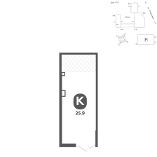 Помещение, 25.9 м²