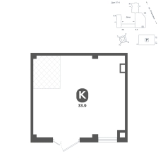 Помещение, 33.9 м²